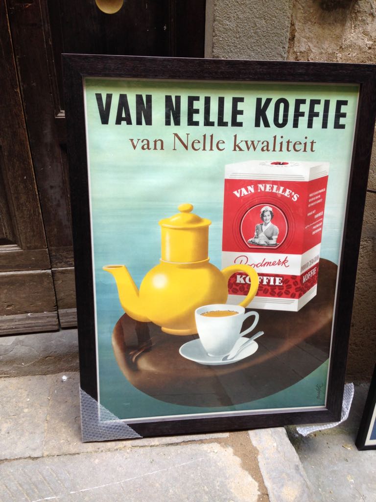 antiquariato: poster van nelle koffie