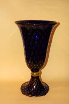 antiquariato: Vaso in vetro di Murano, Il trionfo blu