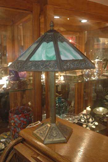 antiquariato: Lampada da tavolo, in ottone, primo '900