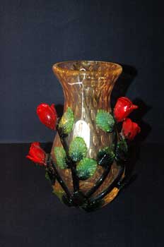 antiquariato: Vaso in vetro di Murano