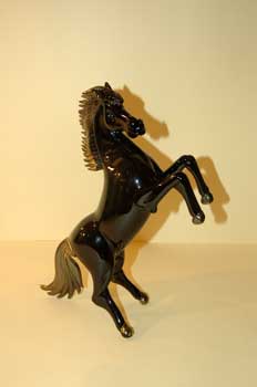 antiquariato: Scultura di cavallo rampante, Murano
