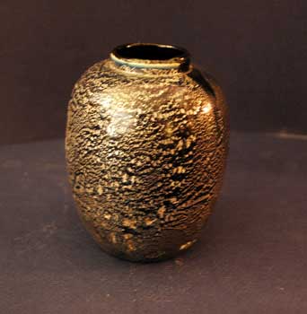 antiquariato: Vaso fenicio, foglia oro, Giulio Radi, Murano