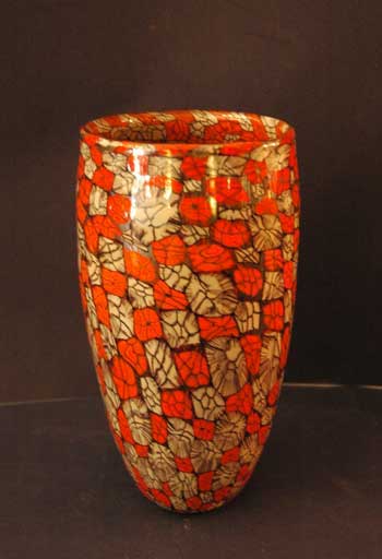 antiquariato: Vaso in vetro di Murano, con murrine