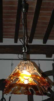 Lampadario in vetro di Murano, caramellato