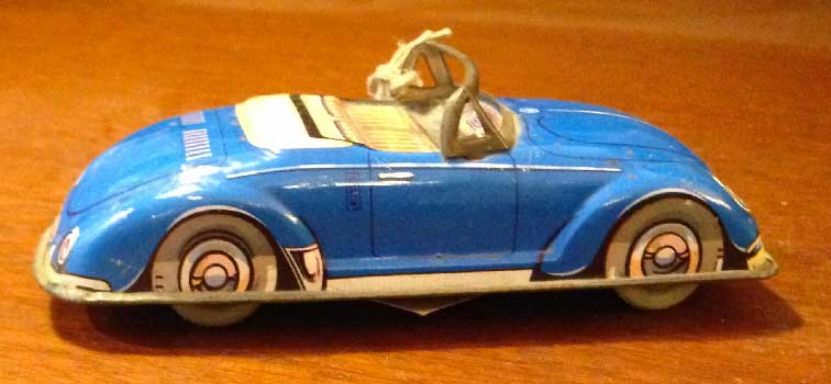blue convertible toy car