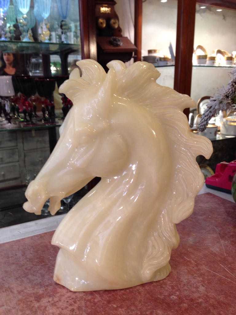 alabaster horse head