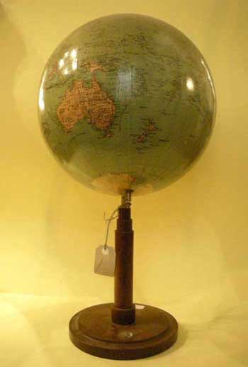 Globe with wood base, first part of XX century
