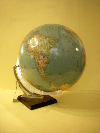 Globe with metal