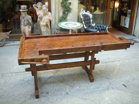 Carpenter table, bench, XIX century