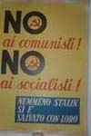 No ai comunisti, No ai socialisti