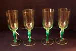 Murano goblets, green