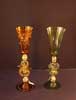 Murano goblets, for collection, with flower on the middle