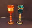 Murano goblets, hand decorated with gold